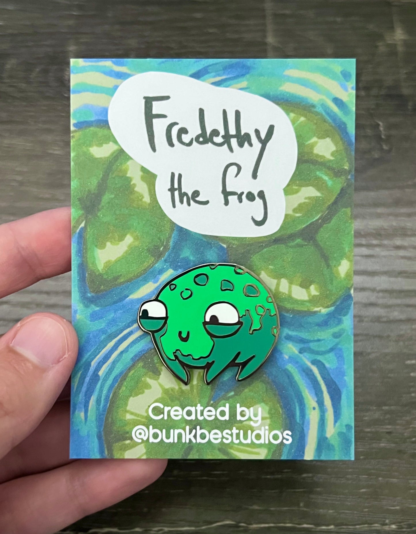 Fredethy the Frog Enamel Pin