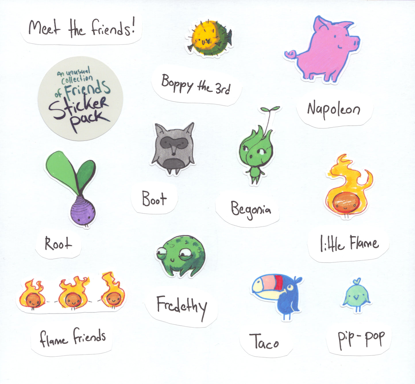 STICKER PACK: Unusual Collection of Friends